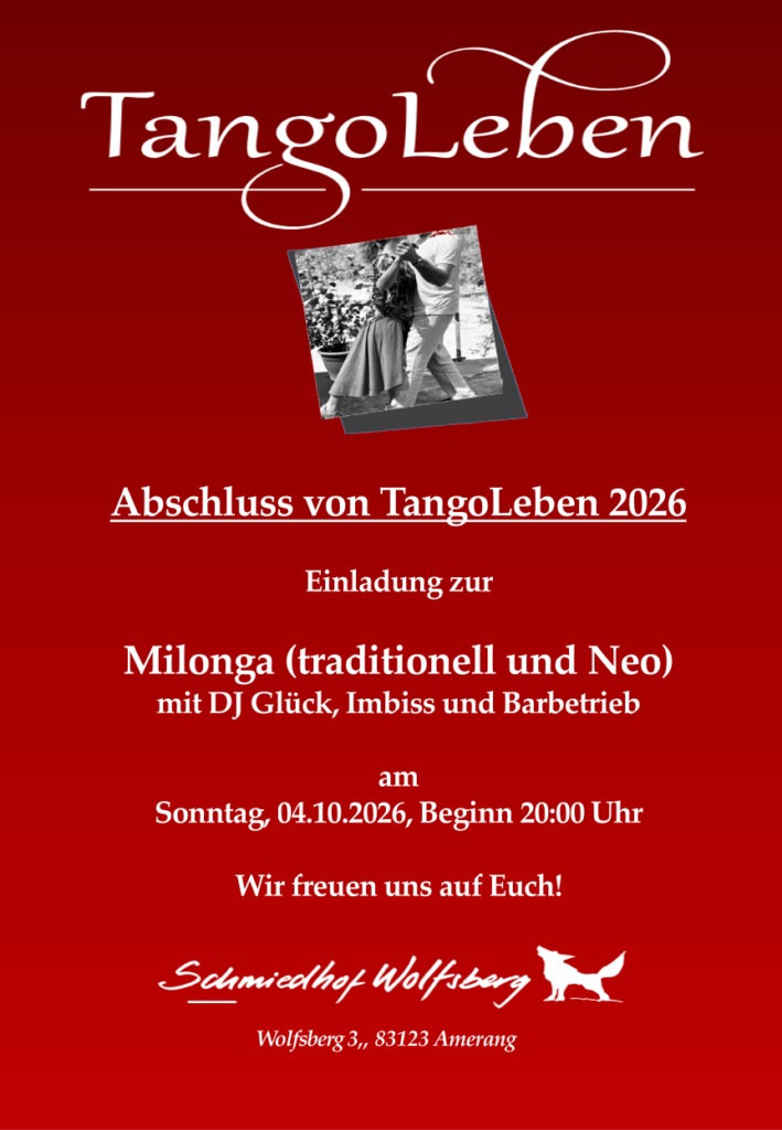TangoLeben Abschluss Milonga 04.10.2026